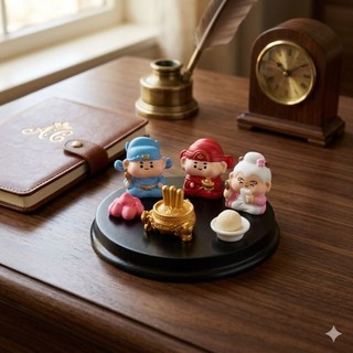 Tượng mini Phật - Thần Tài - Quan Âm