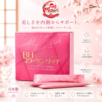 Gói uống BH Collagen Nichiei Bussan Thủy Phân -Hộp 30 gói- Thực phẩm bổ sung Collagen & Vitamin C cho cơ thể