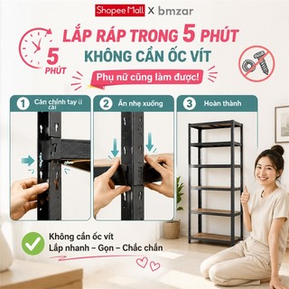 [Siêu rẻ] BMZAR Kệ sắt v lỗ đựng đồ đa năng Kệ Bếp Sắt + bảng gỗ Kệ sắt đa năng Mỗi tầng có thể chịu được tải trọng 20kg