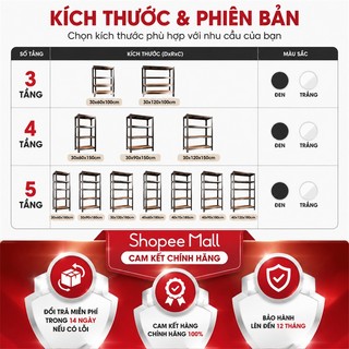 [Siêu rẻ] BMZAR Kệ sắt v lỗ đựng đồ đa năng Kệ Bếp Sắt + bảng gỗ Kệ sắt đa năng Mỗi tầng có thể chịu được tải trọng 20kg