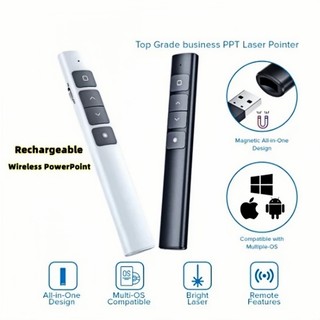 2.4GHz Wireless Presentation Clicker Powerpoint Pen USB Remote Control Flip Pen for Office Teaching Projector PPT Presen
