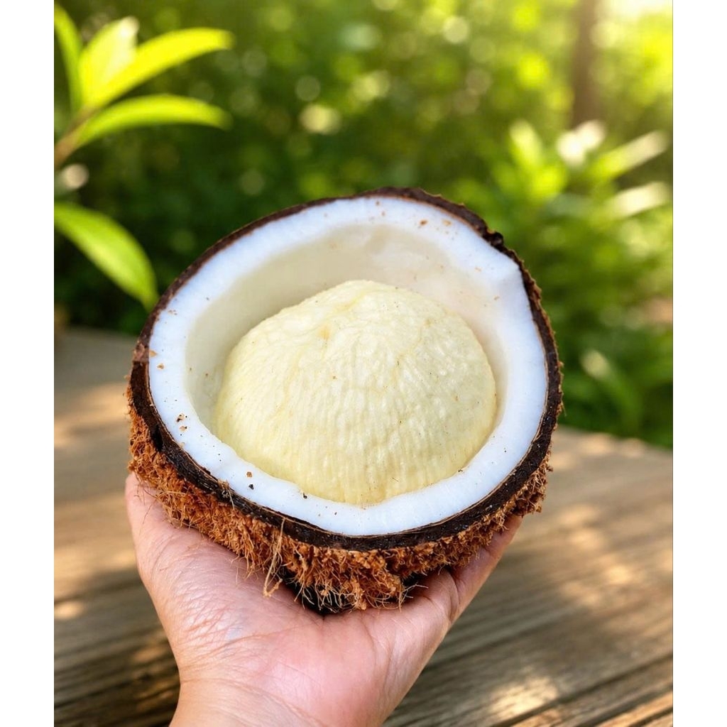 Combo 2 trái dừa mộng bến tre ( đã lột vỏ)