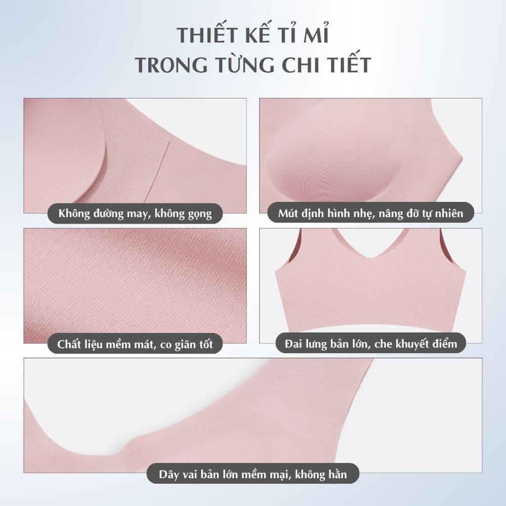Áo Lót Nữ Tàng Hình Co Giãn Không Gọng Không Đường May Mỏng Nhẹ Thoáng Khí 40005088 - TOKYOLIFE