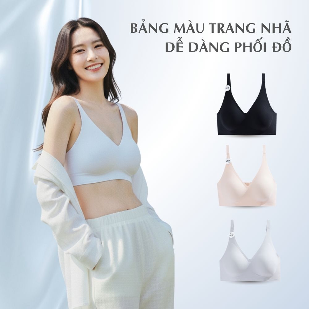 Áo Lót Nữ Tàng Hình TOKYOLIFE Cao Cấp Không Gọng Không Hằn Viền Nâng Đỡ Che Khuyết Điểm Tốt - 40001912