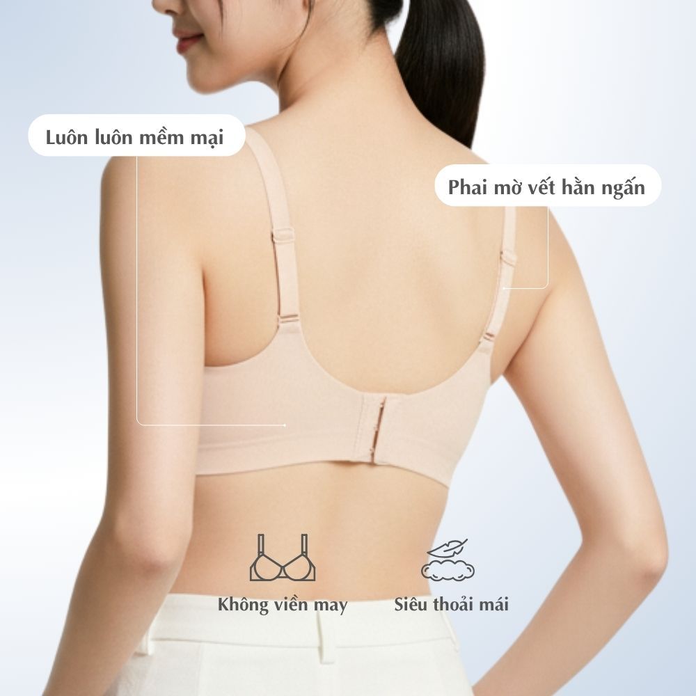 Áo Lót Nữ Tàng Hình TOKYOLIFE Cao Cấp Không Gọng Không Hằn Viền Nâng Đỡ Che Khuyết Điểm Tốt - 40001912