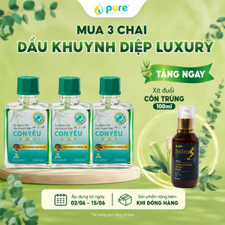 Dầu Khuynh Diệp Con Yêu LUXURY - Pure - làm ấm người, phòng cảm lạnh chai 30ml