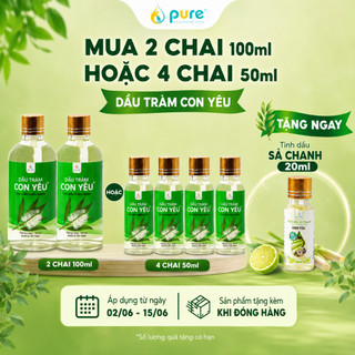 Dầu Tràm Con Yêu - 100% tinh dầu tràm gió  - Giúp làm ấm người, phòng cảm lạnh 100ML