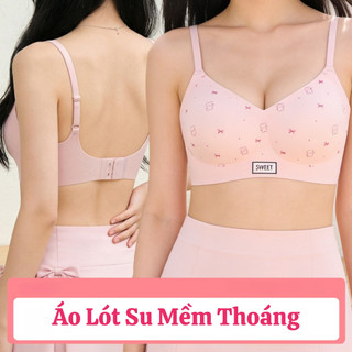 Áo Ngực Su Đúc Nữ Sweet Gấu Nơ Ôm Tôn Dáng Tự Nhiên, Áo Lót Không Gọng Mềm Thoáng Khí King Shop A-975