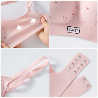 Áo Ngực Su Đúc Nữ Sweet Gấu Nơ Ôm Tôn Dáng Tự Nhiên, Áo Lót Không Gọng Mềm Thoáng Khí King Shop A-975