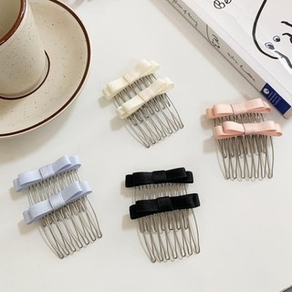 LƯỢC CÀI TÓC NƠ HÀN QUỐC 1 CẶP THANH LỊCH SATIN TRƠN | PHỤ KIỆN TÓC NỮ ĐI HỌC ĐI LÀM XINH XẮN