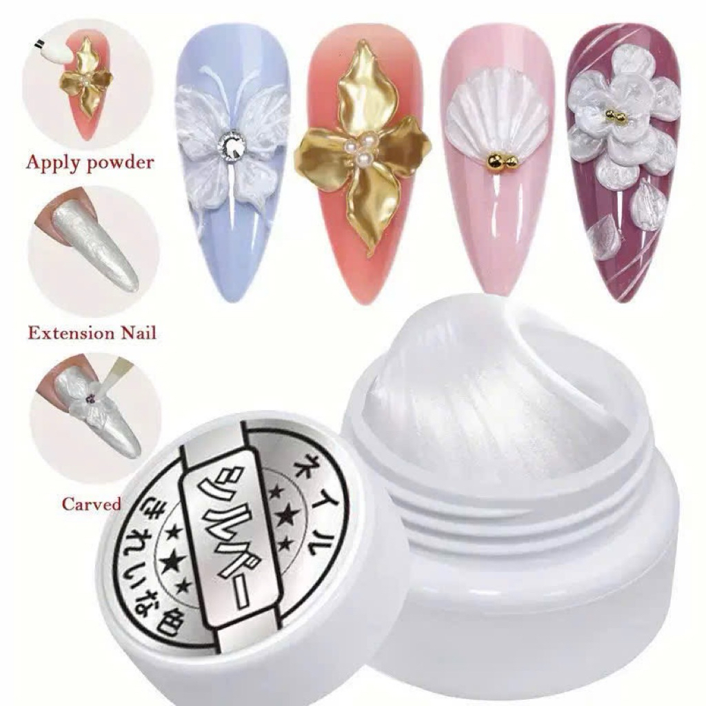 🌸 GEL NẶN HOA NGỌC TRAI KHÔNG DÍNH TAY – CHUYÊN DÙNG NẶN HOA NỔI NAIL