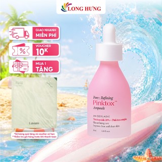 Tinh chất dưỡng da Derladie Pinktok Pore Refining Ampoule Niacinamide 20% + Arbutin 2% (30ml)