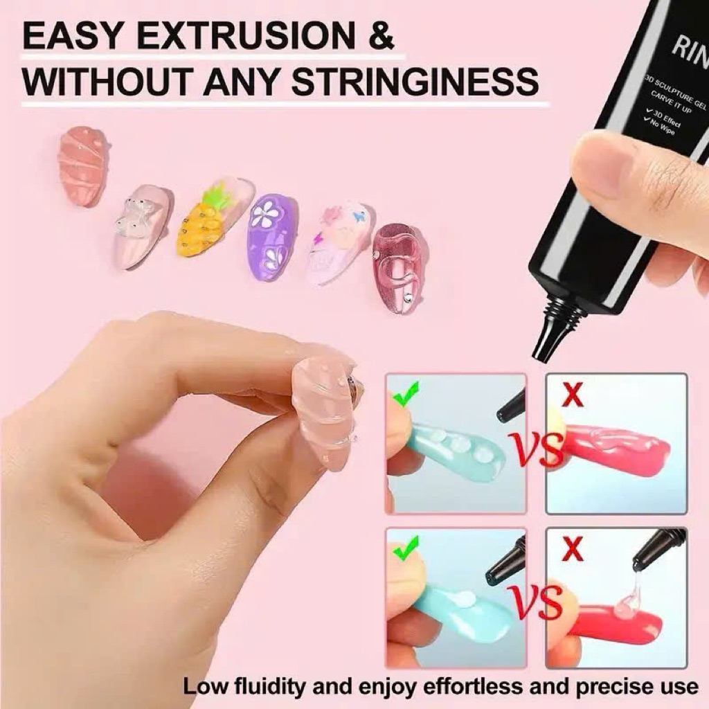 🌟 GEL NỔI 3D TUÝP VẼ NỔI NAIL – TẠO HÌNH HOA NỔI, ĐƯỜNG NỔI, HỌA TIẾT 3D