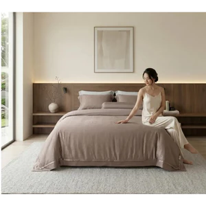 Bộ chăn ga lụa tencel cao cấp Amando Lagom 5CT thoáng khí mềm mại vượt trội