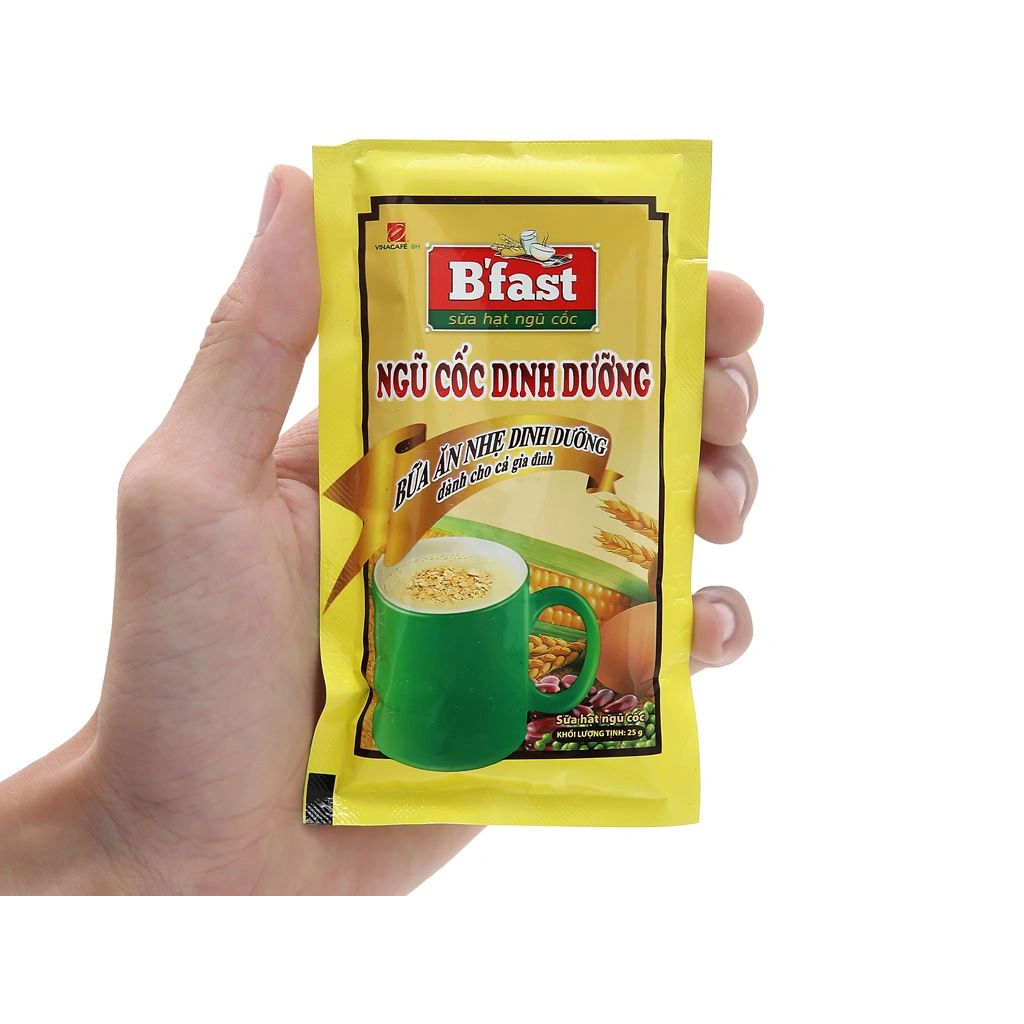 Ngũ Cốc Dinh Dưỡng B'fast Sữa Hạt Ngũ Cốc (Bịch 500g / 20 gói x 25g) - Bữa Ăn Nhẹ Cho Cả Gia Đình