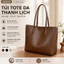 Túi Tote Da Bản To Đi Học Túi Đeo Vai Nữ Công Sở Đi Làm Vừa A4 Laptop Đơn Giản Thanh Lịch #S1157