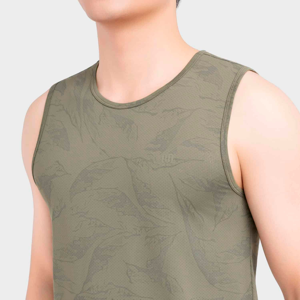 Áo Ba Lỗ Nam Đen Insidemen Dáng Suông Co Giãn, Thoáng Khí ITL129AS0