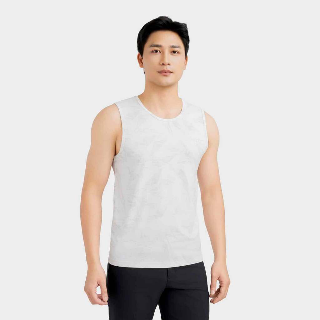 Áo Ba Lỗ Nam Đen Insidemen Dáng Suông Co Giãn, Thoáng Khí ITL129AS0
