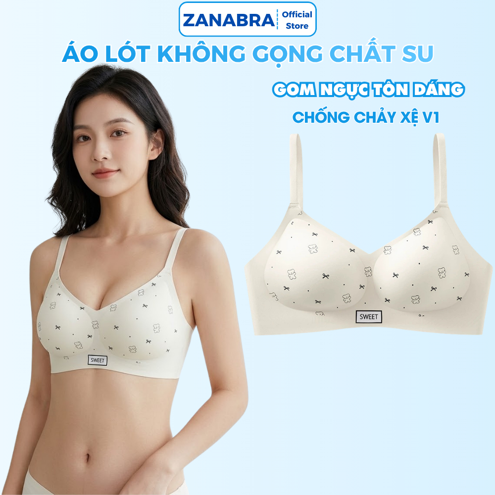 [ Hàng Mới Về ] Áo ngực nữ su đúc cup V nâng ngực tôn dáng, Áo lót nữ không gong mút mỏng mềm mại ZANABRA A975