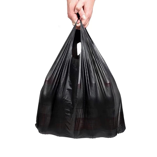 Gói 2kg, Túi Rác Đen PE Siêu Dai Có Quai Xách – Chống Rách, Chống Thấm Nước, Dày Dặn, Tiện Lợi Cho Gia Đình & Văn Phòng