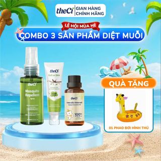 Combo diệt muỗi theCi: Xịt chống muỗi 50ml + Thanh lăn bôi chống muỗi 8ml + Tinh dầu tràm gió 50ml