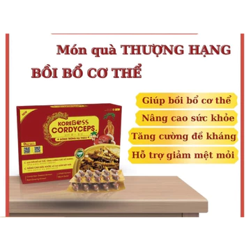 Viên đông trùng hạ thảo, linh chi, hồng sâm, tỏi đen giúp bồi bổ, phục hồi sức khoẻ hộp 60 viên