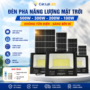 Đèn năng lượng mặt trời không thấm nước, đèn pha sân vườn năng lượng mặt trời chiếu sáng ngoài trời vỏ nhôm