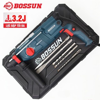 Máy khoan bê tông điện BOSSUN BS-RH1050W Công Suất 1050W - Chân pin phổ thông - Không chổi than - Lõi đồng