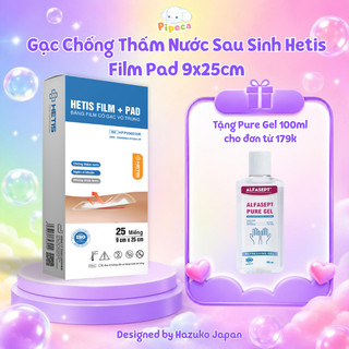 [GẠC MẸ] Combo 10 miếng Gạc Chống Thấm Nước Sau Sinh Hetis Film Pad 9x25cm Bảo Vệ Vết Mổ Thoáng Khí