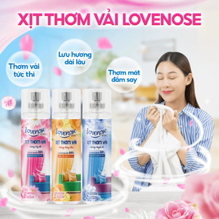 Bình Xịt Thơm Vải Nước Hoa Lovenose 150ml – Lưu Hương Quần ÁO Suốt 72 Giờ, Khử Mùi Ẩm Mốc Cực Tốc | GigaMax Home