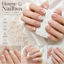 Nailbox [ Mã N61 ] Móng Tay Giả Sò Biển Tone Trắng Siêu Sang Trọng - Đính Ngọc Đính sò