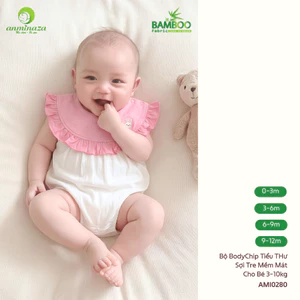 Body Tiểu Thư Bé Gái Cổ Yếm Bèo Dễ Thương Vải Sợi Tre AMI0280