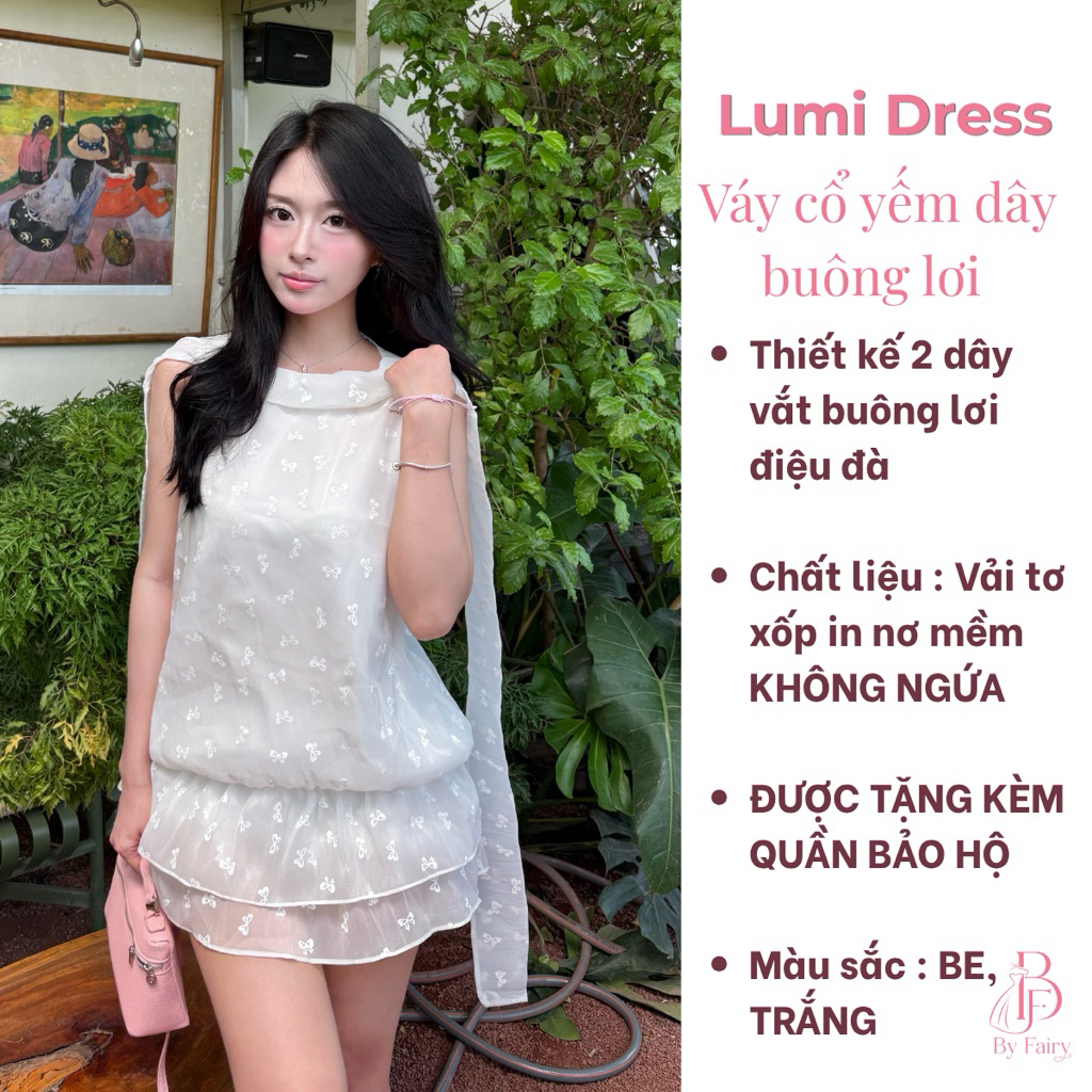 🌼𝑳𝒖𝒎𝒊 𝑫𝒓𝒆𝒔𝒔 - Váy cổ yếm dây bay bổng xinh điệu cho nữ - BY FAIRY | LƠ THƠ SUMMER COLLECTION