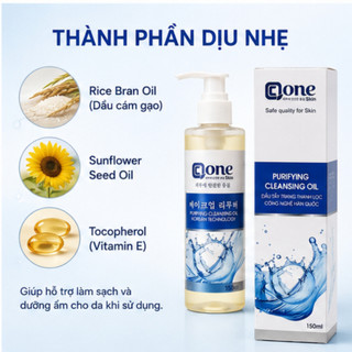 Dầu Tẩy Trang Qone Skin Purifying Cleansing Oil 150ml Công Nghệ Hàn Quốc Dịu Nhẹ Cho Da- Nguyễn Quyên Store