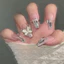 Nailbox [Mã N60] Móng tay giả thiết kế thủ công đính đá kết hợp charm bướm sang trọng cho phong cách thời trang