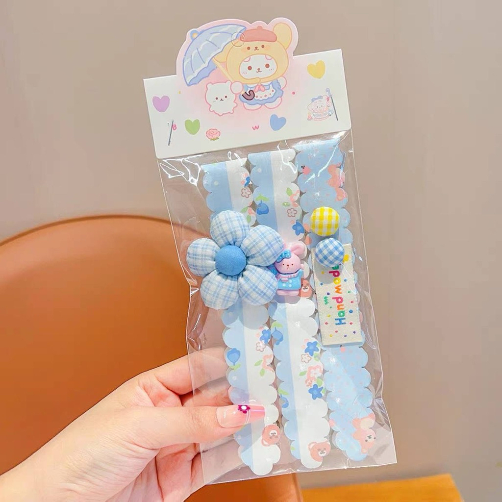 Set 3 Dán Mái Dài Băng Đô Tóc Phong Cách Đồng Quê Nàng Thơ Lolita Ulzzang Style Hàn Quốc Quà Tặng