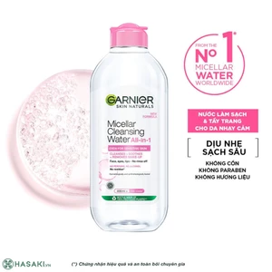 Nước tẩy trang Garnier Cho Da Nhạy Cảm Diệu Nhẹ 400ml (Nắp hồng)