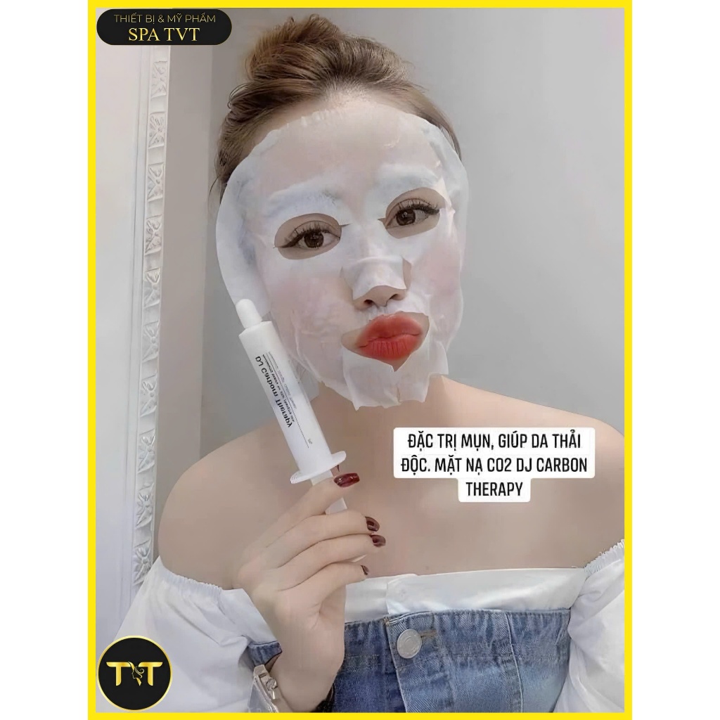 Mặt Nạ Giấy CO2 Therapy Carbon Lẻ 1 Miếng, Hỗ Trợ Trẻ Hóa Da, Cấp Ẩm, Làm Dịu Da, Săn Chắc Da, Se Khít Lỗ Chân Lông