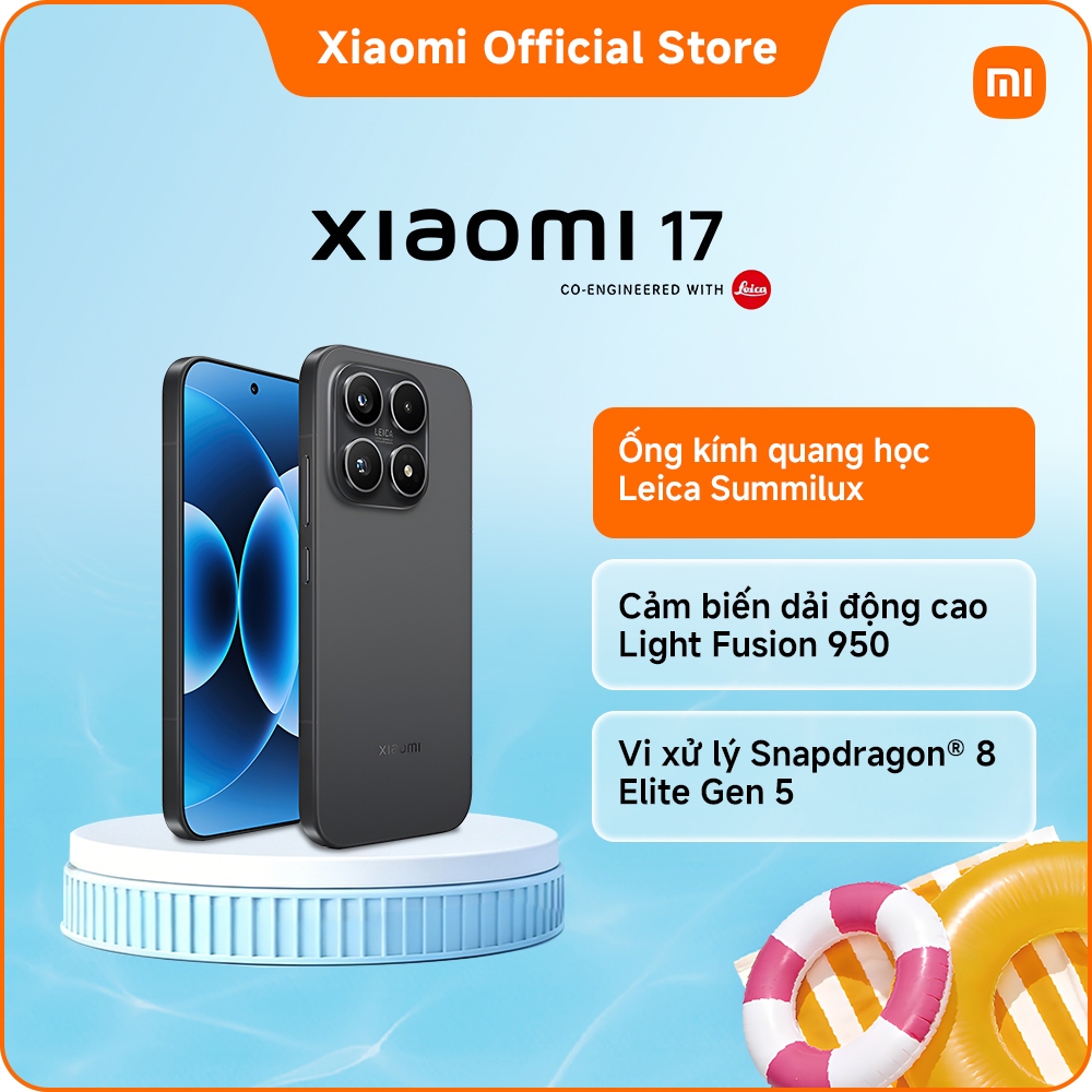 (Livestream) Điện thoại thông minh Xiaomi 17 (12+512GB|12+256GB)|Pin 6330mAh (typ)| Ống kính Leica Summilux|