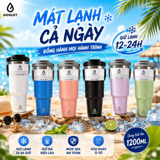 GOGLET – Bình Giữ Nhiệt Cao Cấp Có Tay Cầm Tiện Lợi 650ml | 950ml | 1200ml, Sáu Màu Hot Trend, Giá Rẻ Giữ nhiệt cực lâu