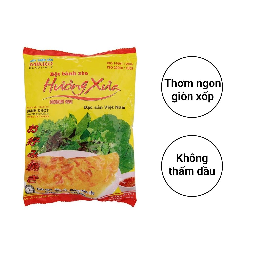 [BỘT CHIÊN BÁNH XÈO] Bột Bánh Xèo Hương Xưa Mikko Ready-Mix 500g