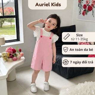 Set Yếm Bé Gái, Set Yếm Quần Bé Gái Thiết Kế  Basic Mặc Hàng Ngày Chất Liệu Thoáng Mát