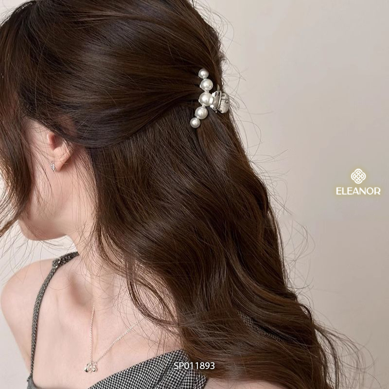 Set kẹp tóc nữ mini Eleanor Accessories đính ngọc trai nhân tạo phụ kiện tóc kẹp càng cua 11893