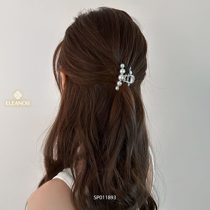 Set kẹp tóc nữ mini Eleanor Accessories đính ngọc trai nhân tạo phụ kiện tóc kẹp càng cua 11893