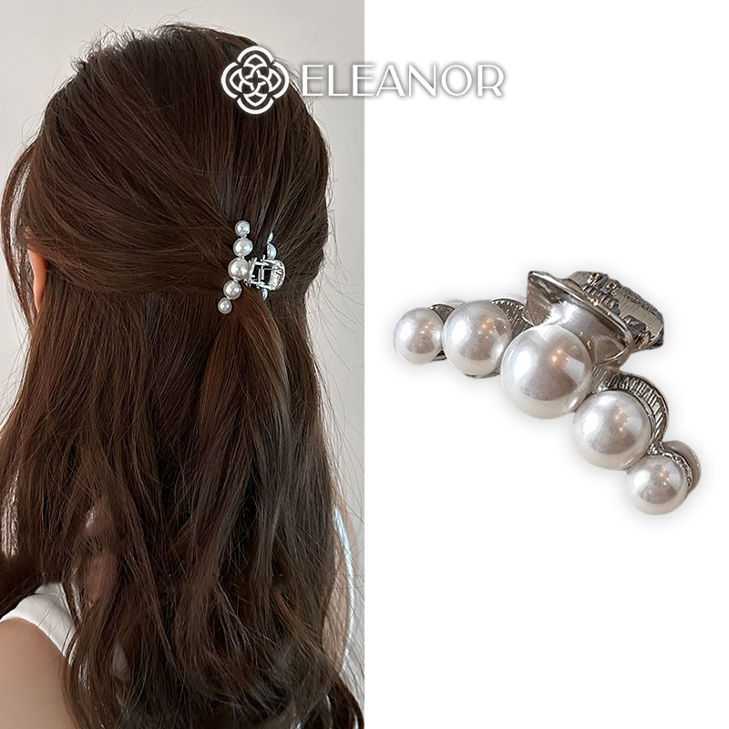 Set kẹp tóc nữ mini Eleanor Accessories đính ngọc trai nhân tạo phụ kiện tóc kẹp càng cua 11893