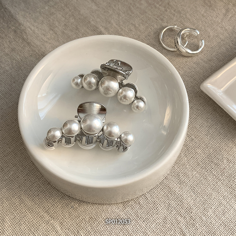 Set kẹp tóc nữ mini Eleanor Accessories đính ngọc trai nhân tạo phụ kiện tóc kẹp càng cua 11893