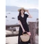 Váy Dáng Dài Thiết Kế Liền Thân Phối Chân Váy Xước Thái SOLIIN Chất Thun Tăm Hàn Thanh Lịch DRESS