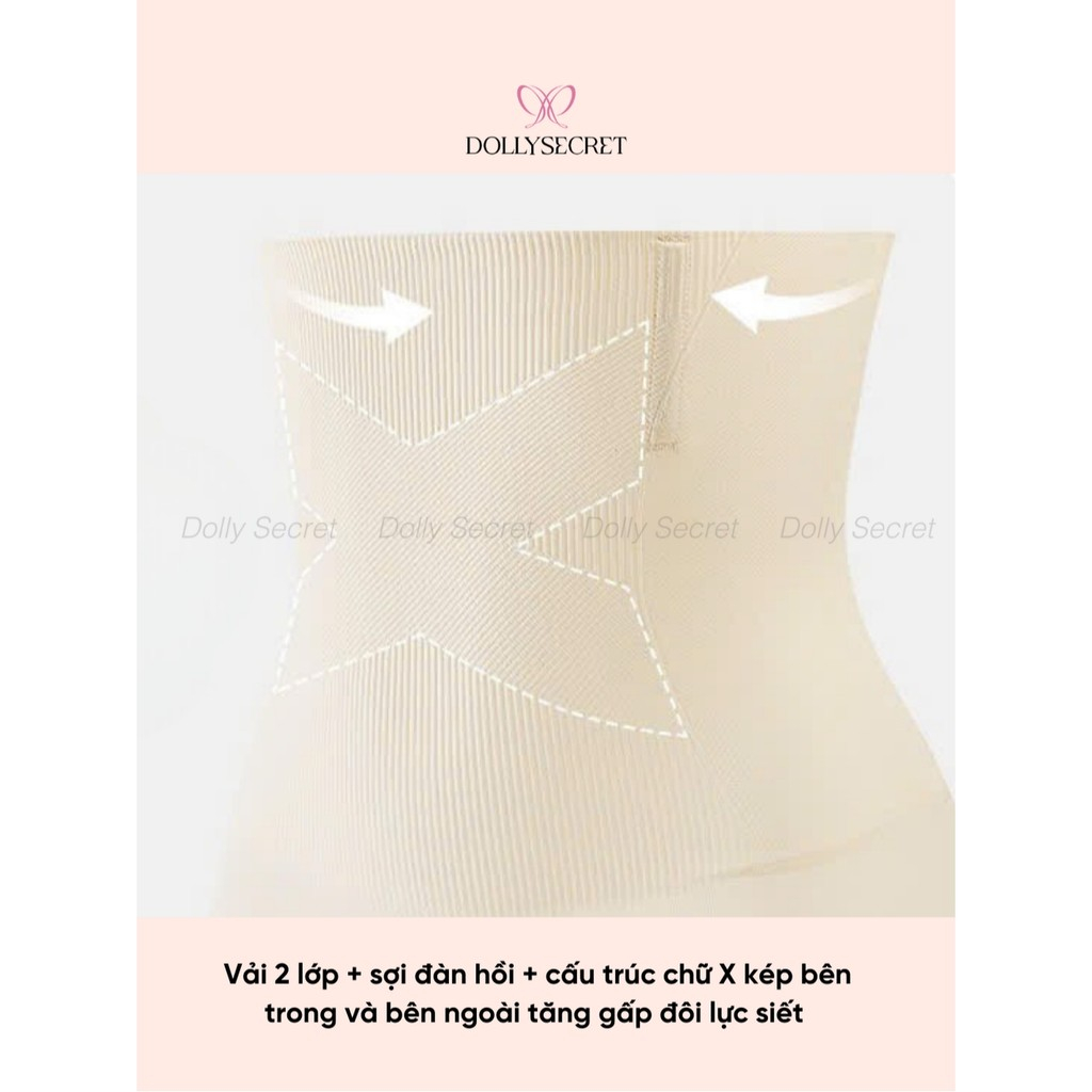 Quần gen bụng X LOCK định hình eo nâng mông DOLLY SECRET Có 4 Nẹp Định Hình Q08