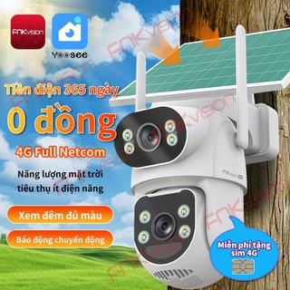 Camera Yoosee năng lượng mặt trời 4G Fnkvision,xoay chuyển quan sát 360 độ, bảo hành 12 tháng