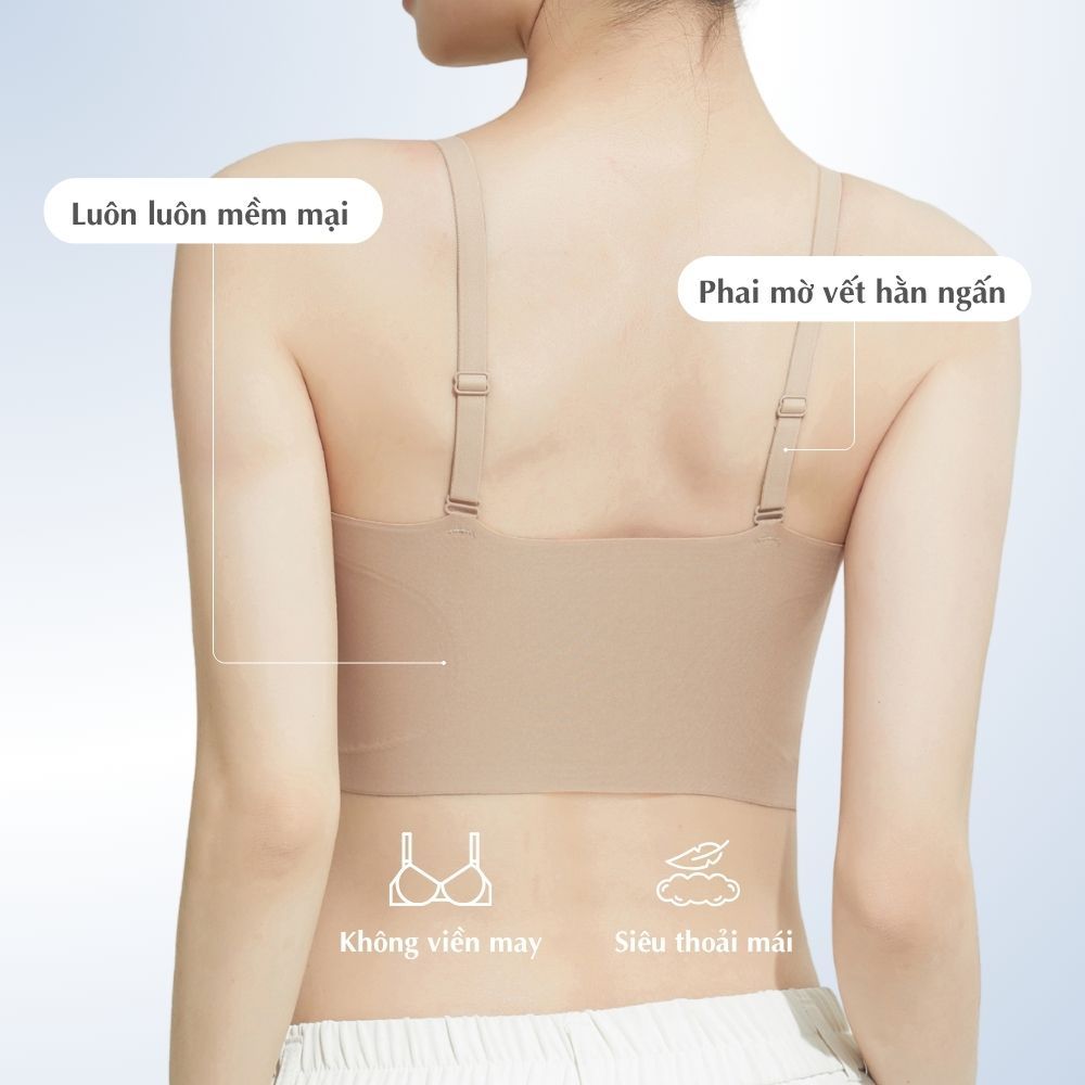 Áo Bra Nữ TOKYOLIFE Không Gọng Không Viền Nâng Ngực Đệm Mỏng Mềm Mịn - 40005088